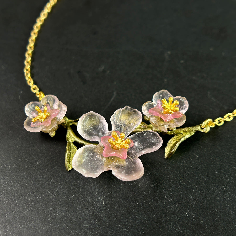 Peach Blossom Pendant Necklace