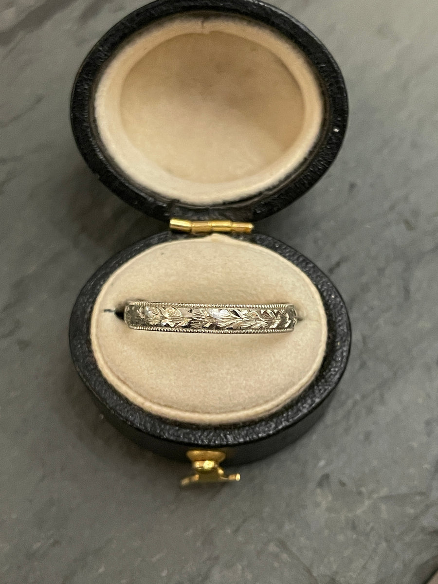 Hand Engraved 3mm Wheat Band