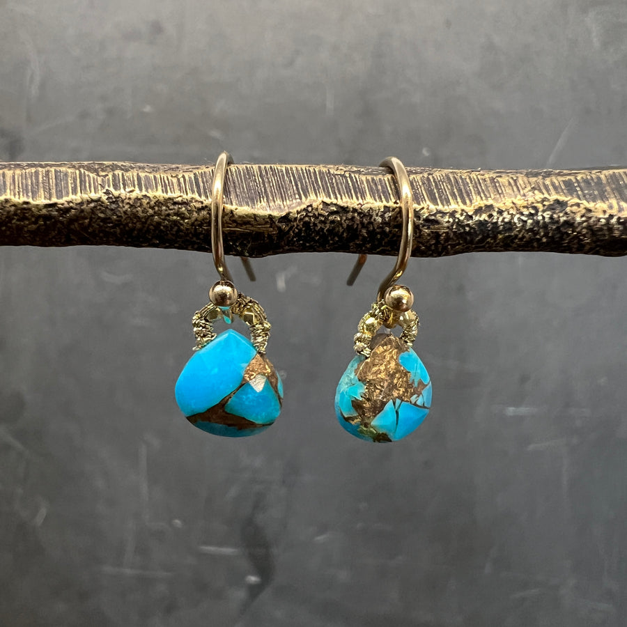 Baby Turquoise & Copper Drops.