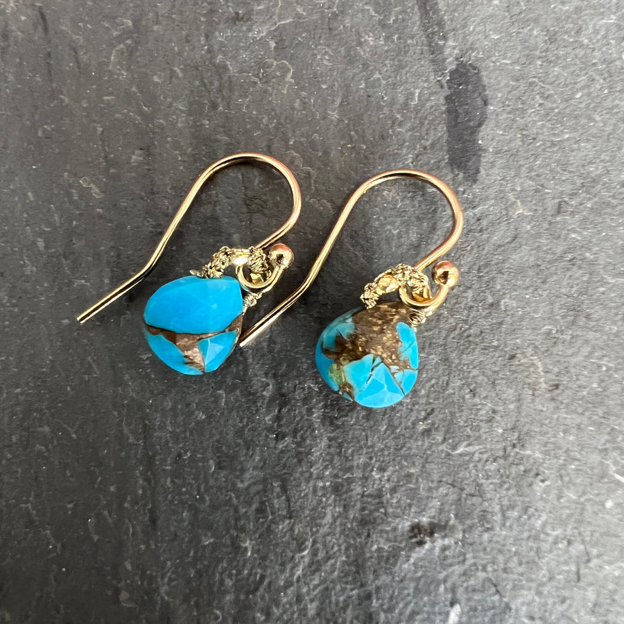 Baby Turquoise & Copper Drops.