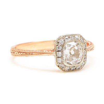 Deco Old Mine Cut Diamond Ring - Lori McLean