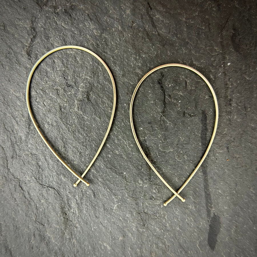 Large Ribbon Hoop Earrings