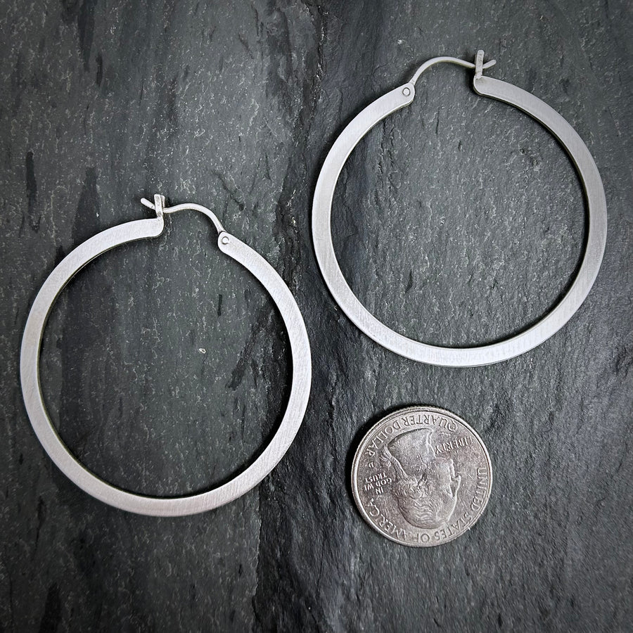 SS Large Flat Hoops