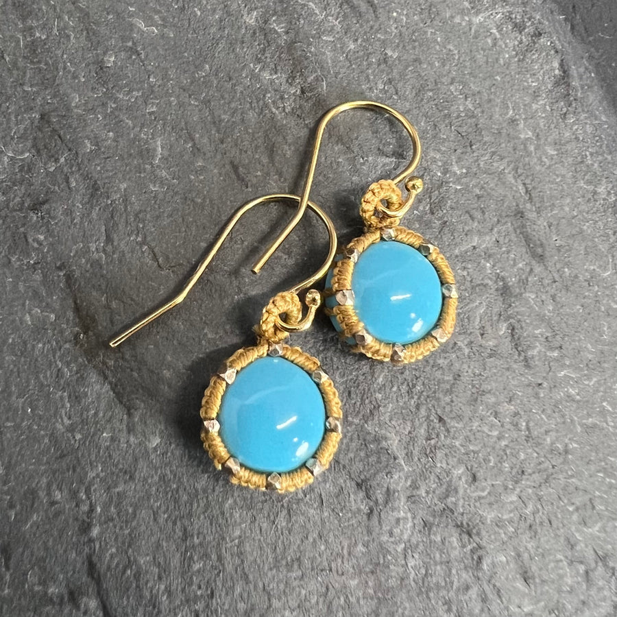 Caged Turquoise Earrings