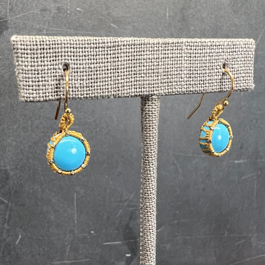 Caged Turquoise Earrings