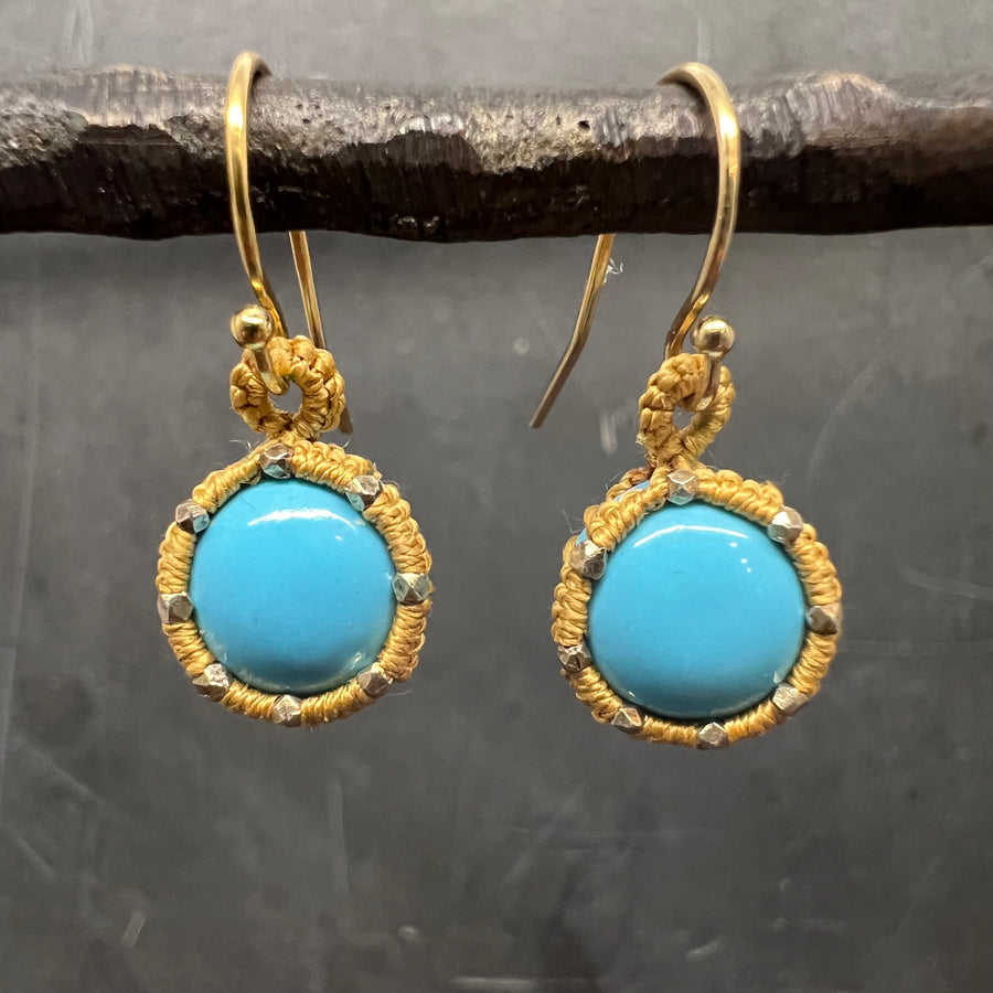 Caged Turquoise Earrings