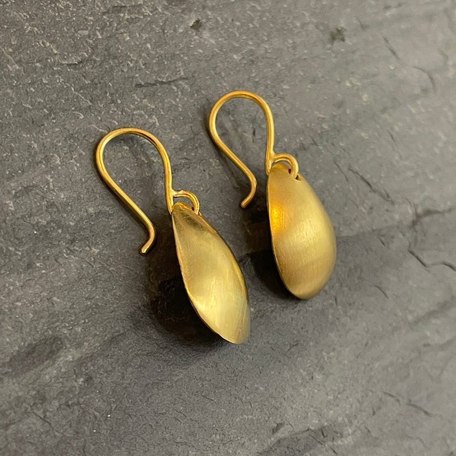 Domed Teardrop Earrings