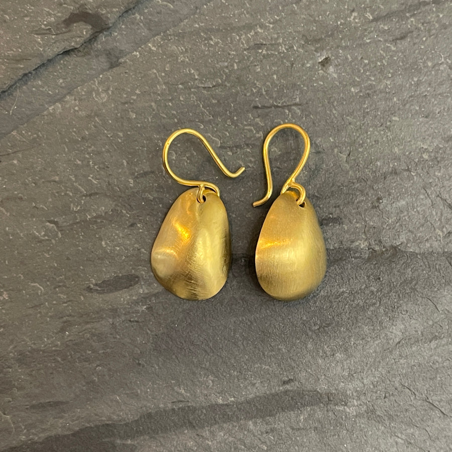 Domed Teardrop Earrings