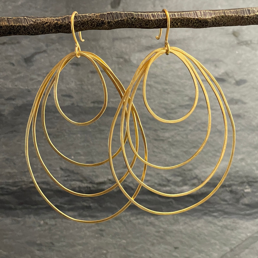 Whisper Hoop Egg Earrings